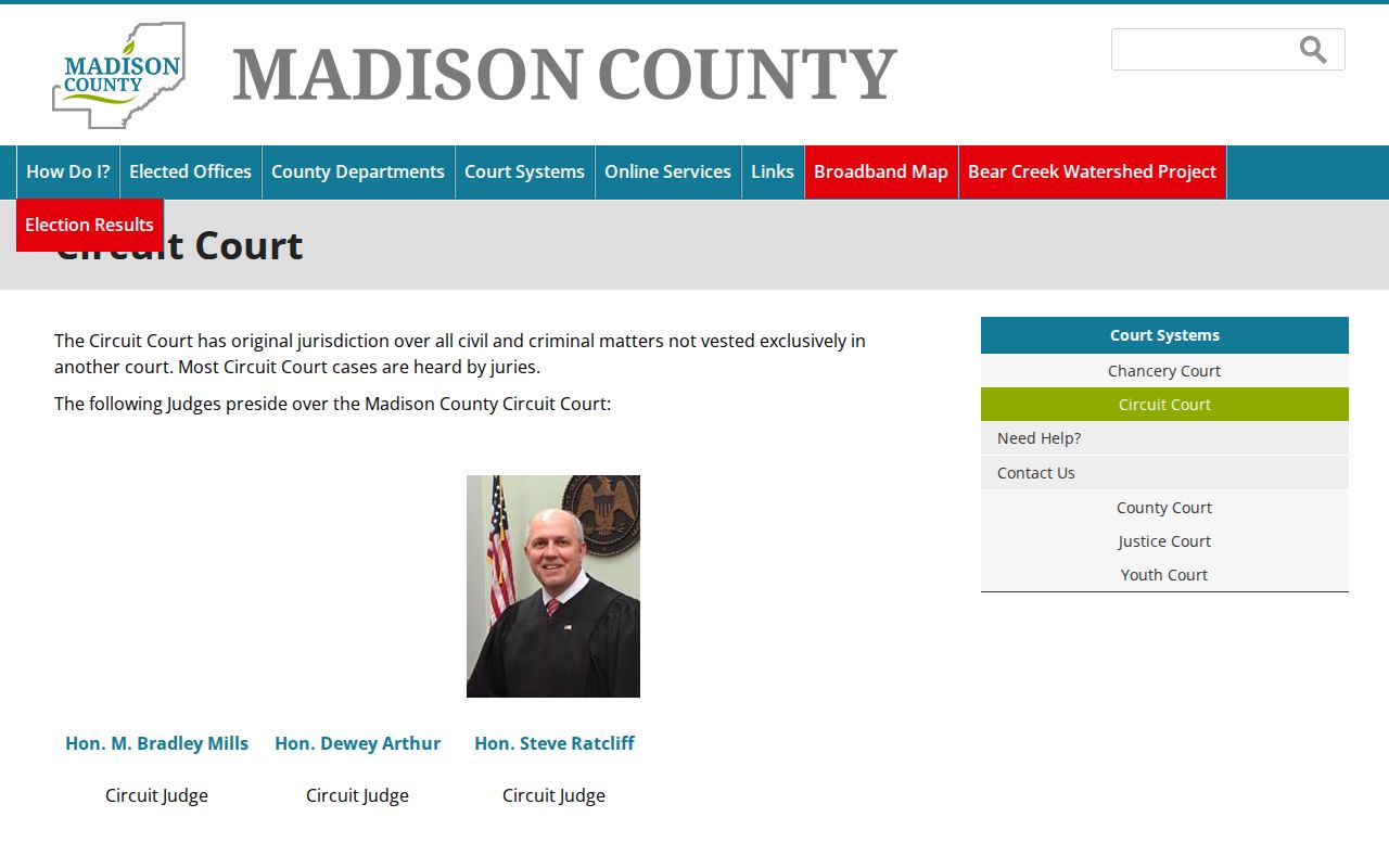 Madison County Circuit Court official page